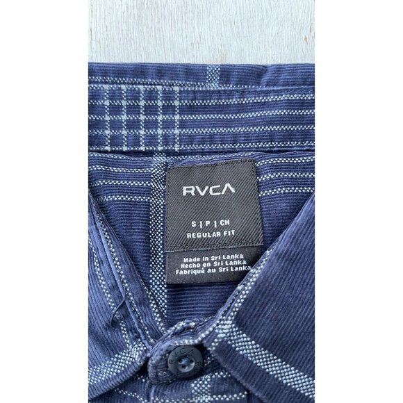 RVCA Blues Walk Corduroy Regular fit Long Sleeve Shirt Button Front Mens Size S - Picture 5 of 15